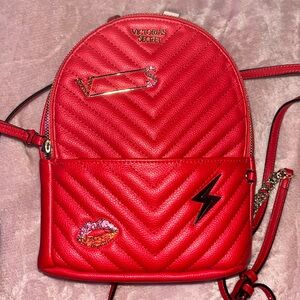 Red victoria secrets mini backpack